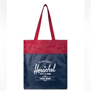 Herschel Supply Co Navy/Red Packable Travel Tote Bag